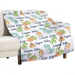 Free Shipping✈️Personalized Dinosaur Name Blanket - Gifts for Baby