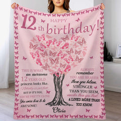 Free Shipping✈️ Personalized Custom Birthday Blanket - Gift For Girls