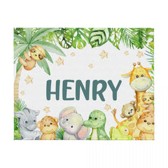 Free Shipping✈️ Personalized Safari Jungle Blanket - Baby Gift