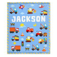 Free Shipping✈️Construction Truck Car Toddler Blanket for Boys Girls