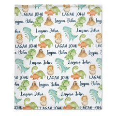 Free Shipping✈️Personalized Dinosaur Name Blanket - Gifts for Baby