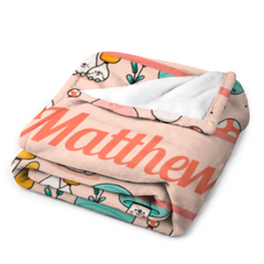 Free Shipping✈️Personalized Cute Mushroom Blanket - Birthday Gifts For Girls Boys