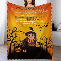 Free Shipping✈️Personalized Daughter Name Blanket-Halloween Witches