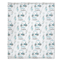 Free Shipping✈️Personalized Swaddle Golf Nursery Theme Baby Blanket - Golf