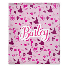 Free Shipping✈️Personalized Name Custom Pink Party Blanket