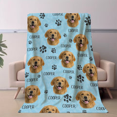 Free Shipping✈️ Colorful Upload Pet Image - Gift For Dog Lovers - Personalized Blanket