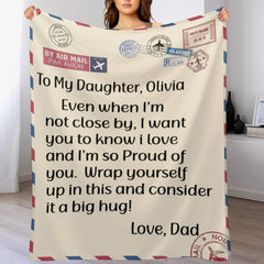 Free Shipping✈️Personalized Custom Airmail Throw Blanket For Family