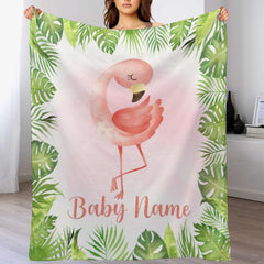 Free Shipping✈️Custom Baby Animals Blanket Gift for Baby Girls Boys - Famingo