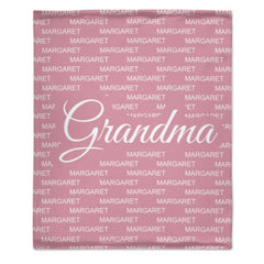 Gift For Grandma Grandpa Grandparents With Grandkids Names Personalized Fleece Blanket - xoqan