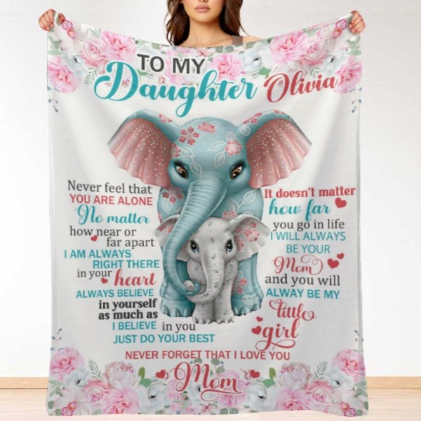 My Little Girl, Never Feel That You Are Alone - Family Blanket - Christmas Gift For Daughter From Mom - xoqan