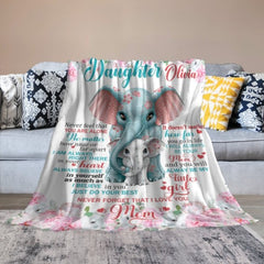 My Little Girl, Never Feel That You Are Alone - Family Blanket - Christmas Gift For Daughter From Mom - xoqan