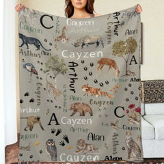 Personalized Name Hunting Blanket - Gifts for Kids - xoqan