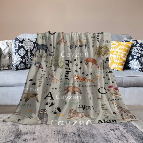 Personalized Name Hunting Blanket - Gifts for Kids - xoqan