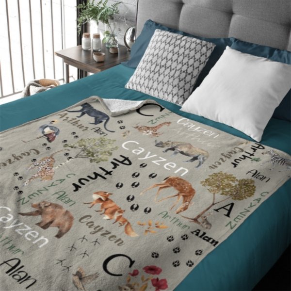 Personalized Name Hunting Blanket - Gifts for Kids - xoqan