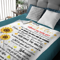 Sunflower Custom Name Blanket-Gift for Daughter - xoqan