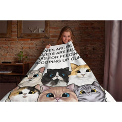 Violets Are Blue Thanks For Scooping Up Our Poo - Personalized Blanket - xoqan